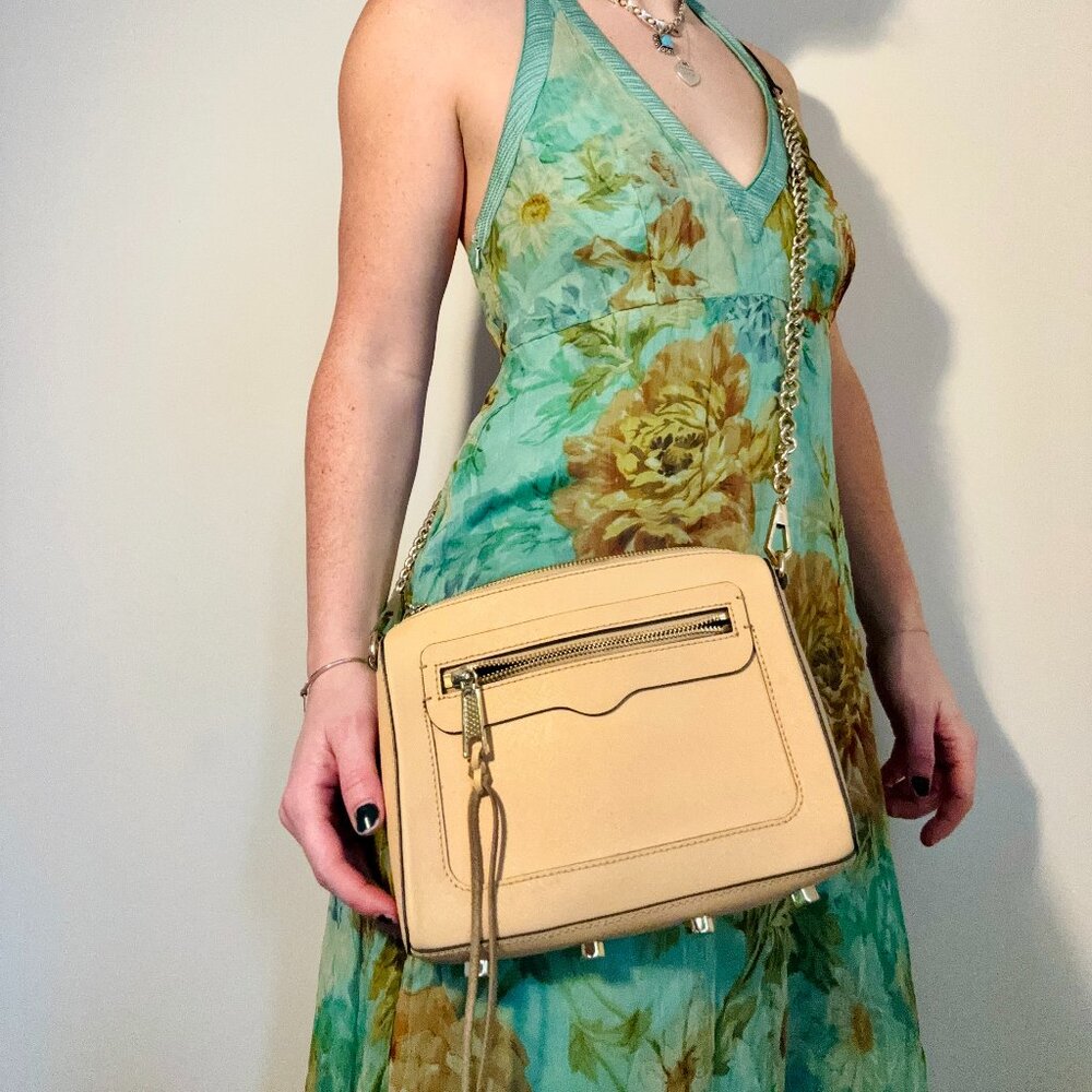 Rebecca Minkoff Avery Cross Body Bag in Tan